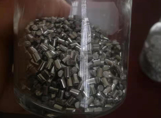 400 - 600HV Dökme Metal Alaşımlı Paslanmaz Çelik Kesilmiş Tel Parlak Yüzey Atış