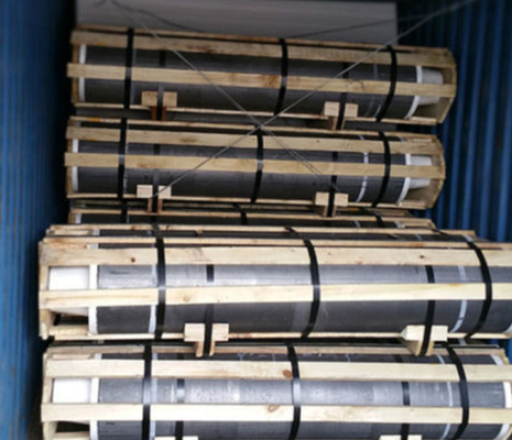 Yüksek Güçlü Hp Grafit Elektrot Yuvarlak Çubuk Şekli 75-600mm Çap
